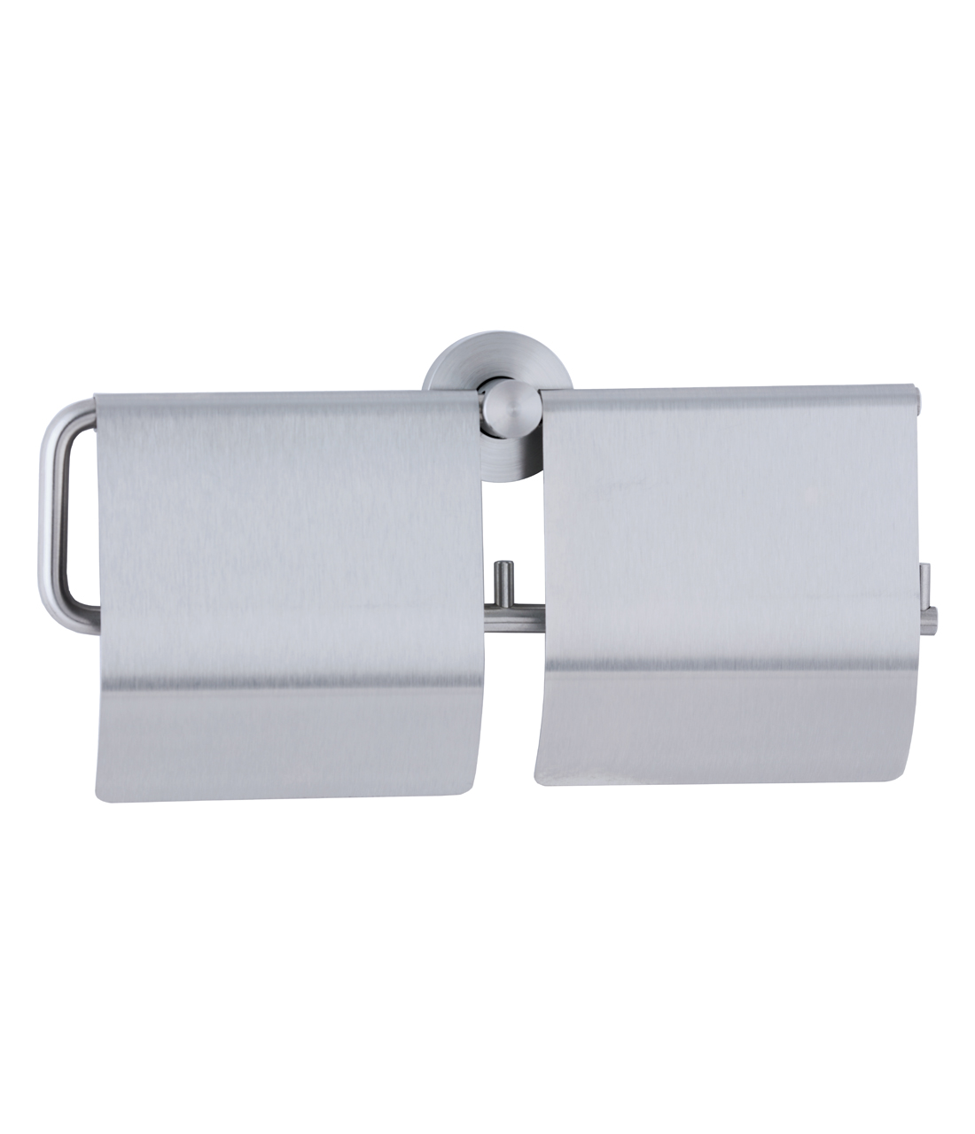 Surface-Mounted Double Roll Toilet Tissue Dispenser with Hoods