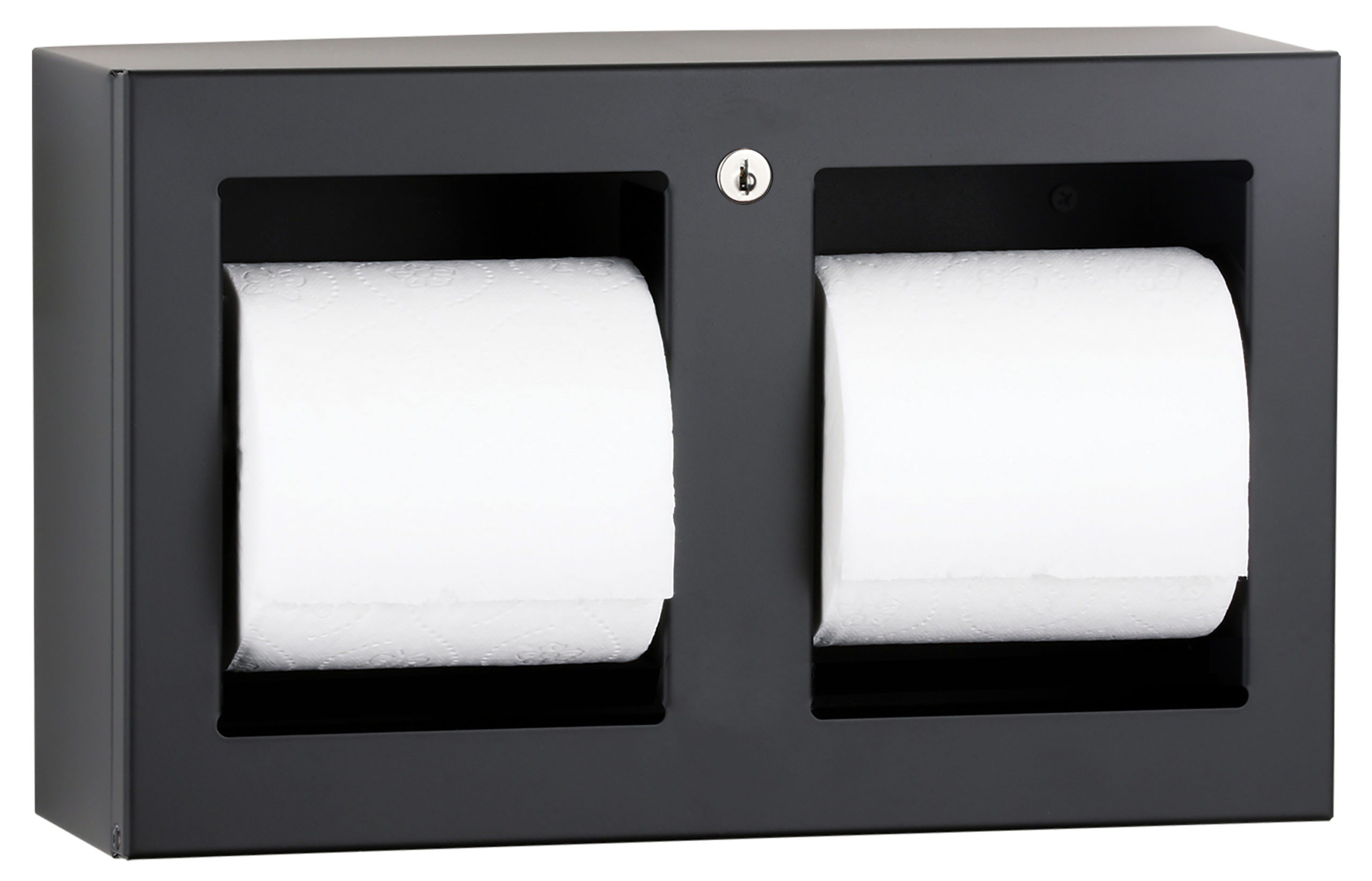 Surface-Mounted Multi-Roll Toilet Tissue Dispenser, Matte Black