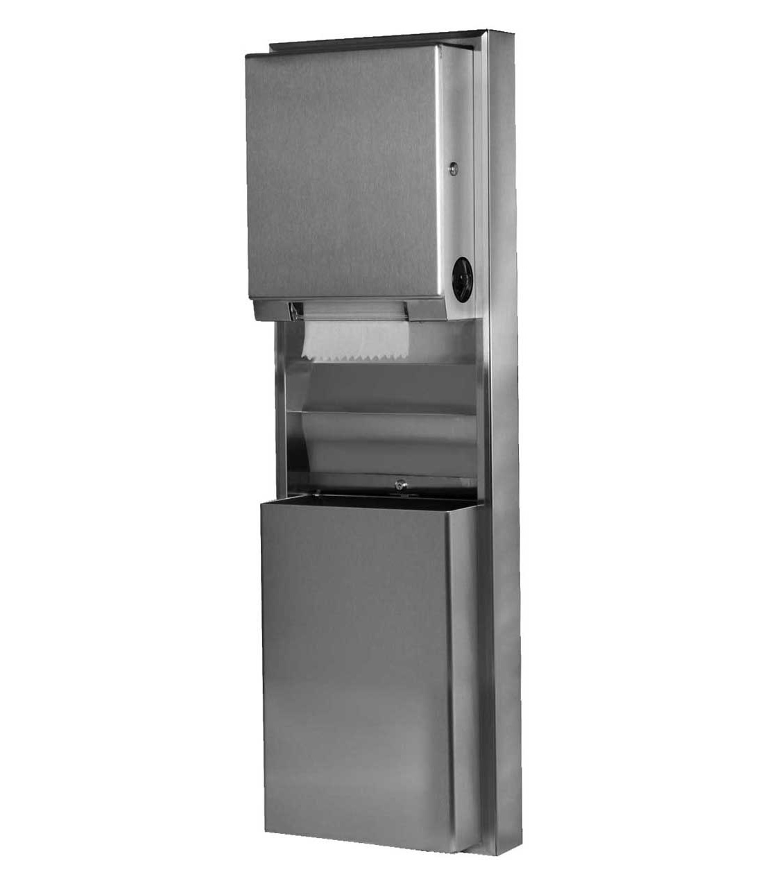 SurfacedMounting Convertible Paper Towel Dispenser/Waste Receptacle